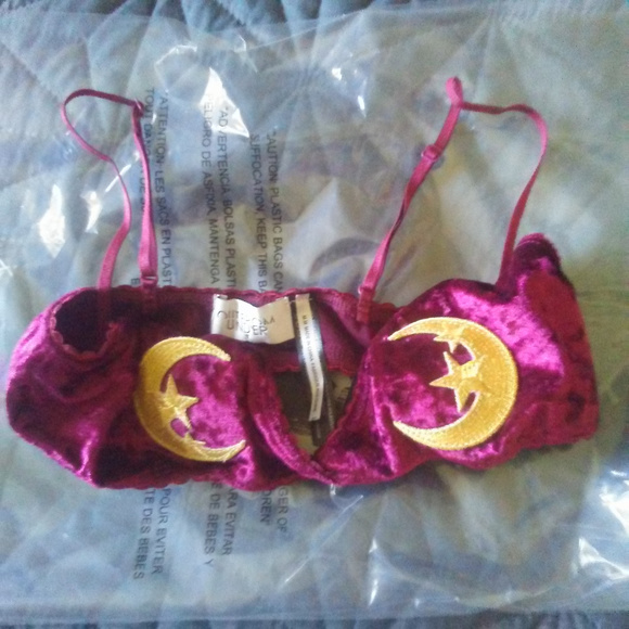 Urban Outfitters red velvet moon bra bralette - Picture 5 of 5